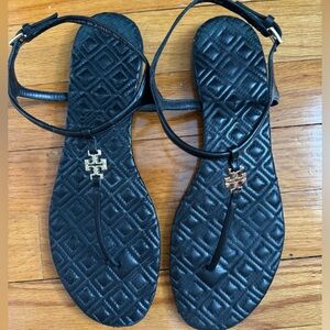Tory Burch Marion Quilted T-Strap Sandals